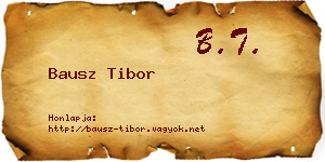 Bausz Tibor névjegykártya