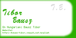 tibor bausz business card